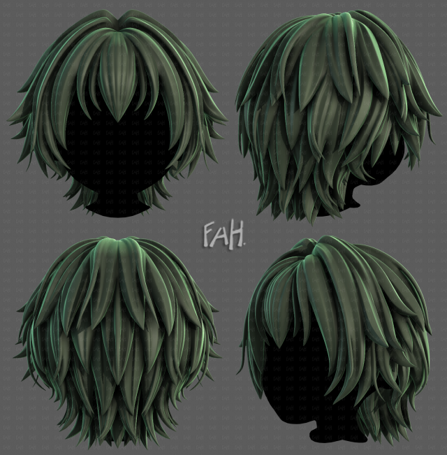 3D Hair style for boy V123 3D Модель .c4d .max .obj .3ds .fbx .stl .blend