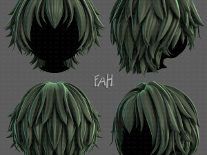 3D Hair style for boy V123 3D 모델