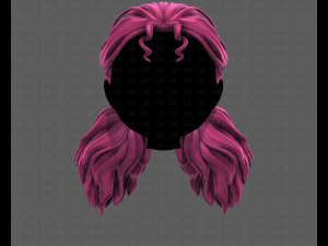 3D Hair style for girl V123 Model 3D
