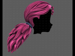 Peinado para ni&ntilde;a V123 modelo 3d Modelo 3D