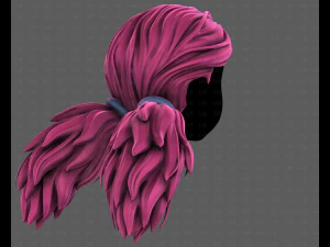 Peinado para ni&ntilde;a V123 modelo 3d Modelo 3D
