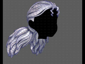 Peinado para ni&ntilde;a V123 modelo 3d Modelo 3D