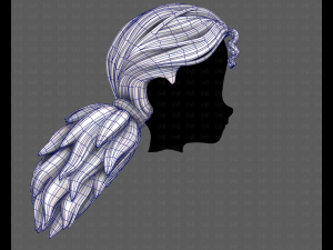 3D Hair style for girl V123 Model 3D