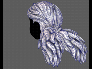 3D Hair style for girl V123 Model 3D