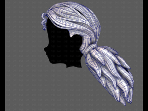 3D Hair style for girl V123 Model 3D