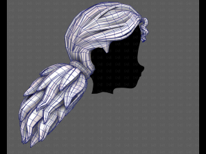 3D Hair style for girl V123 Model 3D