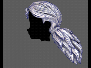 3D Hair style for girl V123 Model 3D
