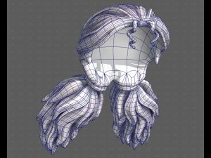 Peinado para ni&ntilde;a V123 modelo 3d Modelo 3D