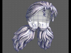 Peinado para ni&ntilde;a V123 modelo 3d Modelo 3D