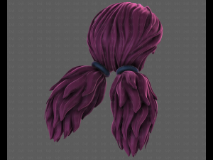 3D Hair style for girl V123 Model 3D