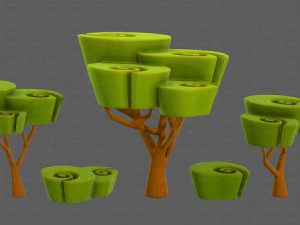 Trees Cartoon V57 3D Model