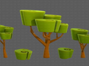 Trees Cartoon V57 Model 3D