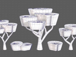 Trees Cartoon V57 3D Model