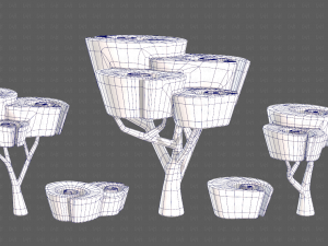 Trees Cartoon V57 Model 3D