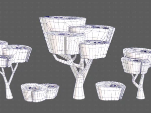 Trees Cartoon V57 3D Model