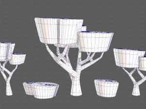 Trees Cartoon V57 Model 3D