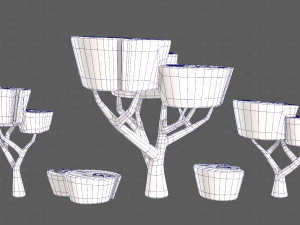 Trees Cartoon V57 3D Model
