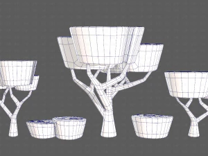 Trees Cartoon V57 3D Model