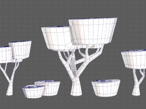 Trees Cartoon V57 Model 3D