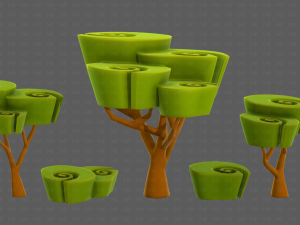 Trees Cartoon V57 Model 3D