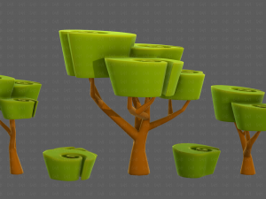 Trees Cartoon V57 Model 3D