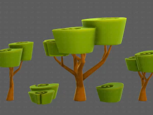 Trees Cartoon V57 3D Model