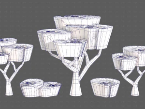 Trees Cartoon V57 3D Model