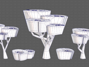 Trees Cartoon V57 Model 3D
