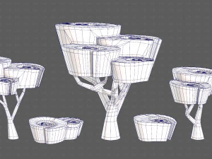 Trees Cartoon V57 3D Model