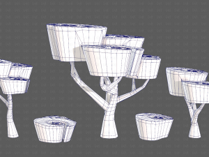 Trees Cartoon V57 Model 3D