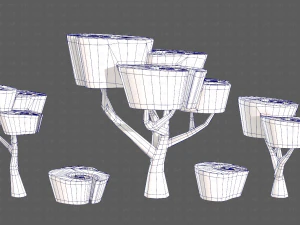 Trees Cartoon V57 3D Model