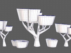 Trees Cartoon V57 3D Model