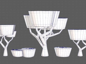 Trees Cartoon V57 3D Model