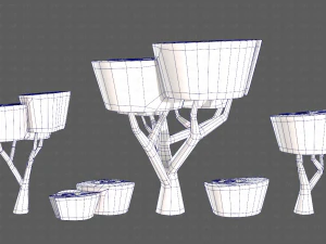 Trees Cartoon V57 3D Model
