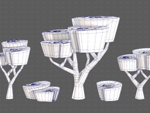Trees Cartoon V57 Model 3D