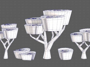 Trees Cartoon V57 3D Model