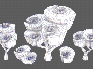 Trees Cartoon V57 Model 3D