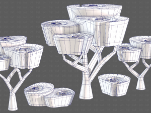 Trees Cartoon V57 Model 3D
