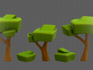 Trees Cartoon V58 3D 모델