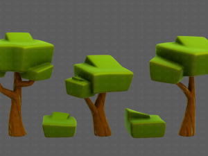 Trees Cartoon V58 3D-Modell