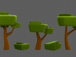 Trees Cartoon V58 3D-Modell