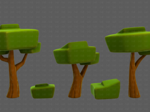 Trees Cartoon V58 3D-Modell