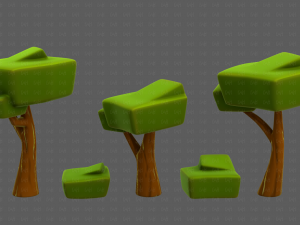 Trees Cartoon V58 3D-Modell