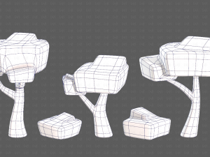 Trees Cartoon V58 3D-Modell
