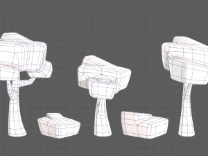 Trees Cartoon V58 3D-Modell