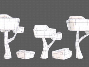 Trees Cartoon V58 3D-Modell