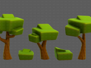 Trees Cartoon V58 3D-Modell