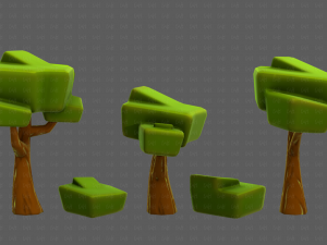 Trees Cartoon V58 3D-Modell