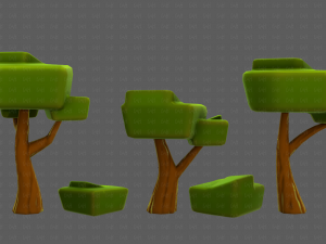 Trees Cartoon V58 3D-Modell