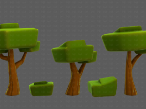 Trees Cartoon V58 3D-Modell